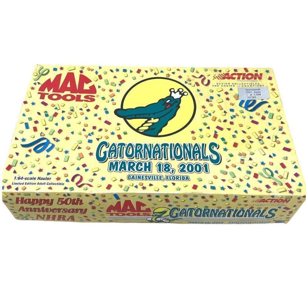 Action Gatornationals Limited Edition 2001 Hauler 1/64 Scale Mac Tools in Box